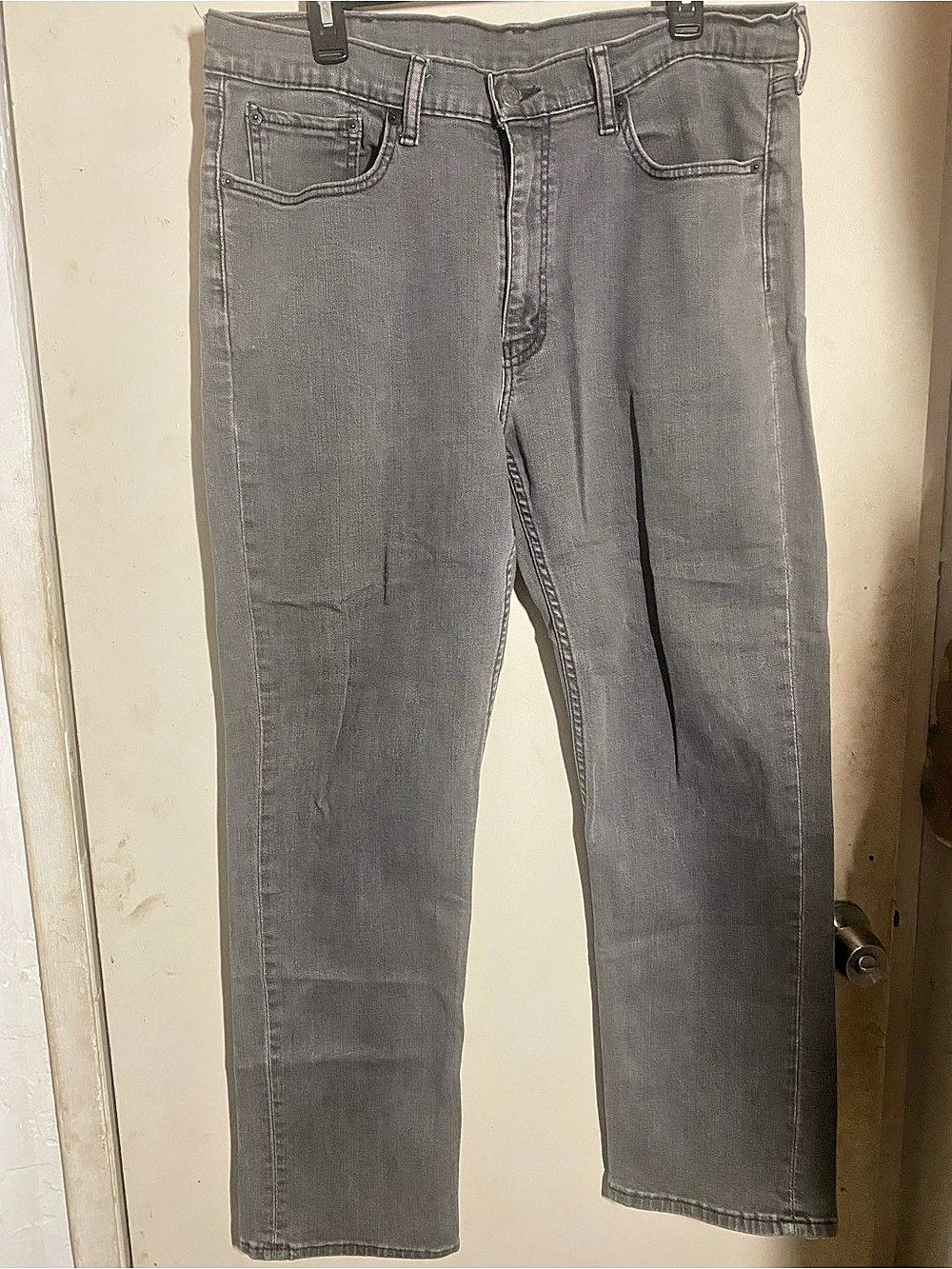 Levi's 514 Straight Leg Jeans Gray Waist 38